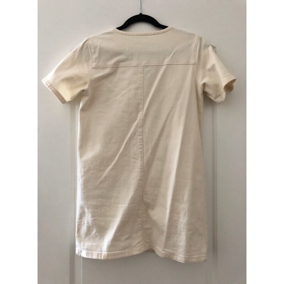 TOPSHOP Moto Denim Lace Up Denim T-shirt Dress - Picture 3 of 3